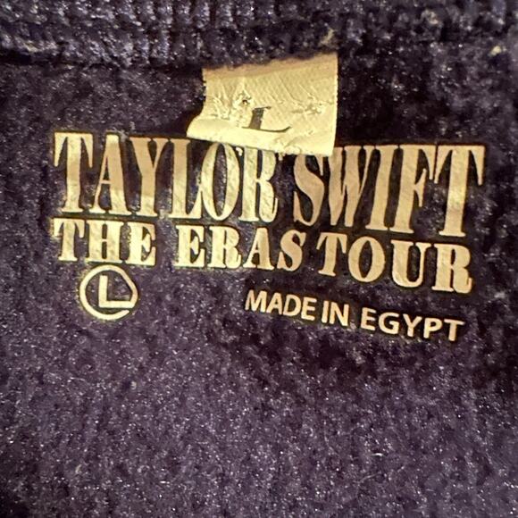 Taylor Swift The Eras Tour Merch Blue Crew Neck Sweatshirt Sweat Shirt LARGE - Picture 3 of 13